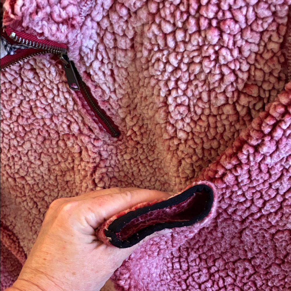 Men's Red Properly Tied Sherpa 1/4 Zip Pintail Pullover - Picture 4 of 9